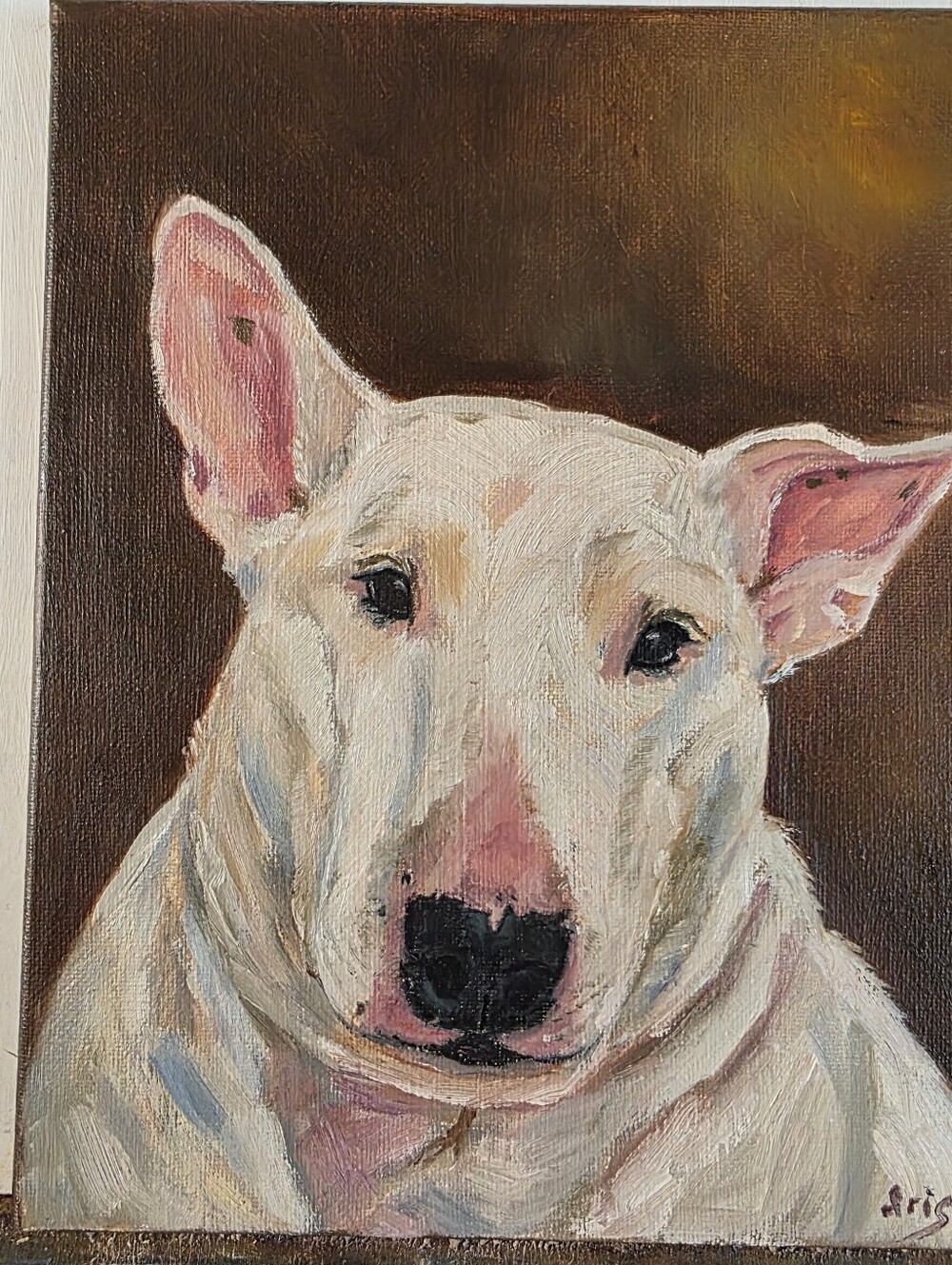 Abstract oil Painting cute dog